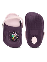 Purple Pink Stylish Slip-On Clogs For Kids-Unisex (TC-LCLOG2-PURPNK)
