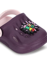Purple Pink Stylish Slip-On Clogs For Kids-Unisex (TC-LCLOG2-PURPNK)