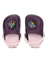 Purple Pink Stylish Slip-On Clogs For Kids-Unisex (TC-LCLOG2-PURPNK)