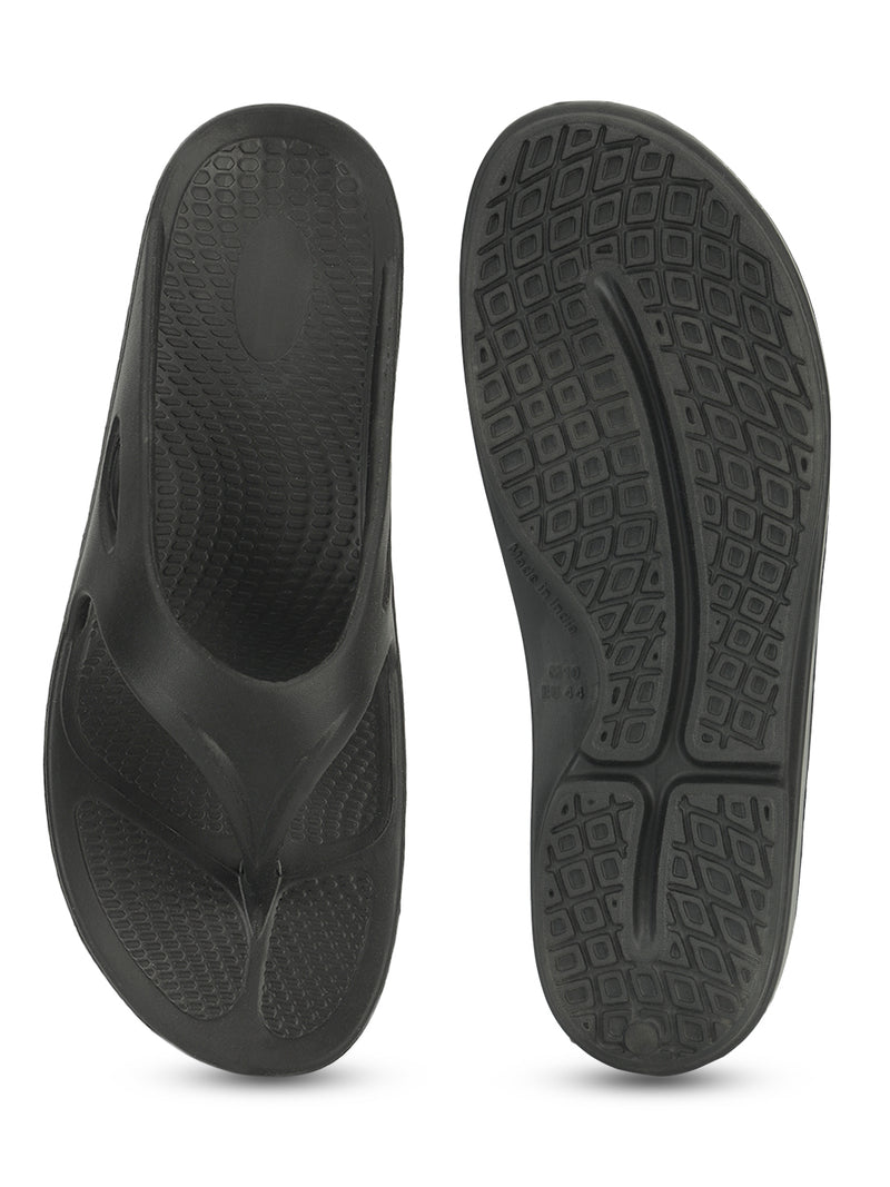 Black Stylish Slip-On Flats For Men (TC-LFLATM-BLK)