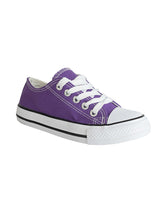 Purple Canvas Top Design And Durable Sole Lace-Up Sneakers For Kids-Unisex (TC-LKCAN3-PUR)