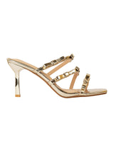 Light Gold Patent Leather Stiletto Sandals with Bows (TC-M4518-24-LGLD)