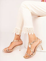 Light Gold Patent Leather Stiletto Heel Sandals (TC-M4518-4-LGLD)