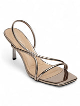 Pewter Patent Leather Stiletto Heel Sandals (TC-M4518-7-PEW)