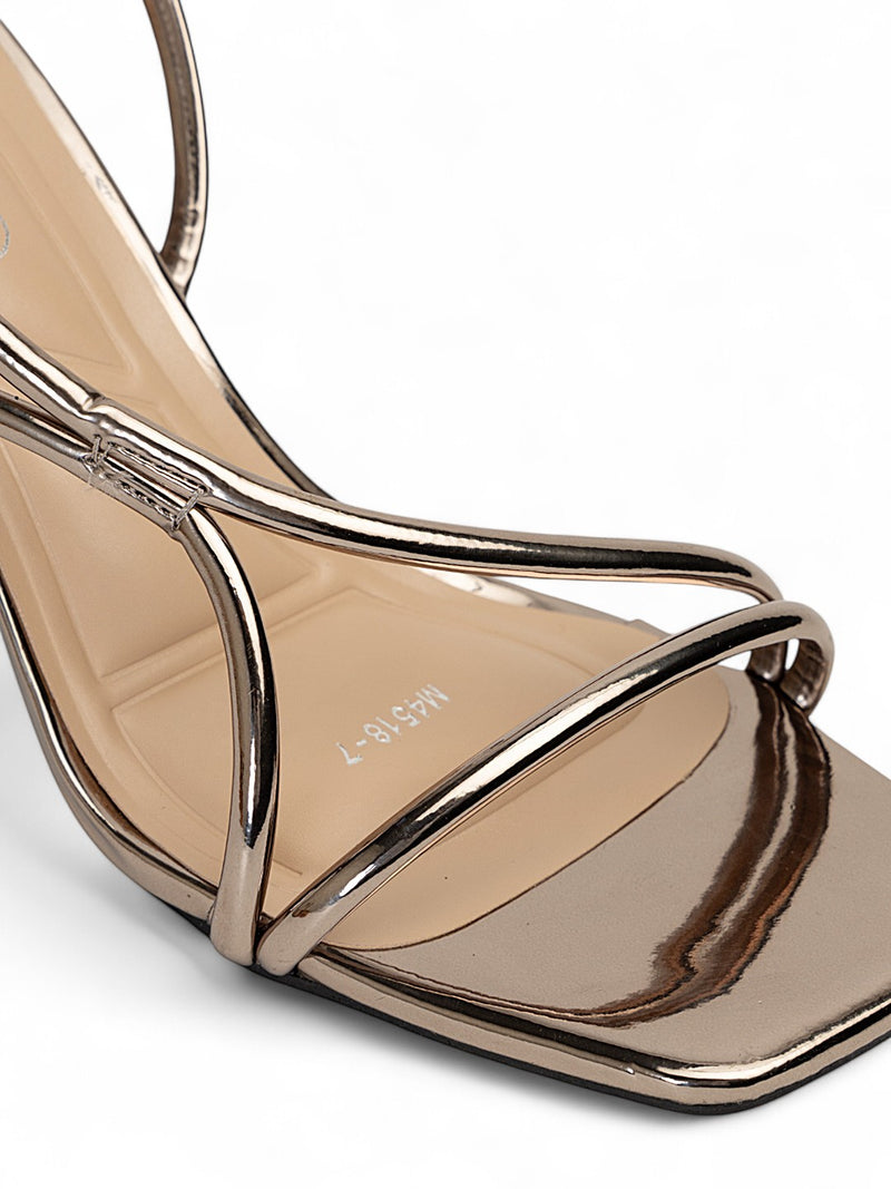 Pewter Patent Leather Stiletto Heel Sandals (TC-M4518-7-PEW)