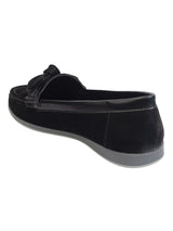 Black Synthetic Leather Stylish Loafers (TC-MD-2403-BLK)