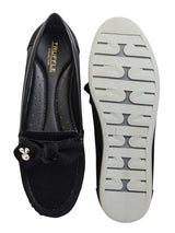 Black Synthetic Leather Stylish Loafers (TC-MD-2403-BLK)