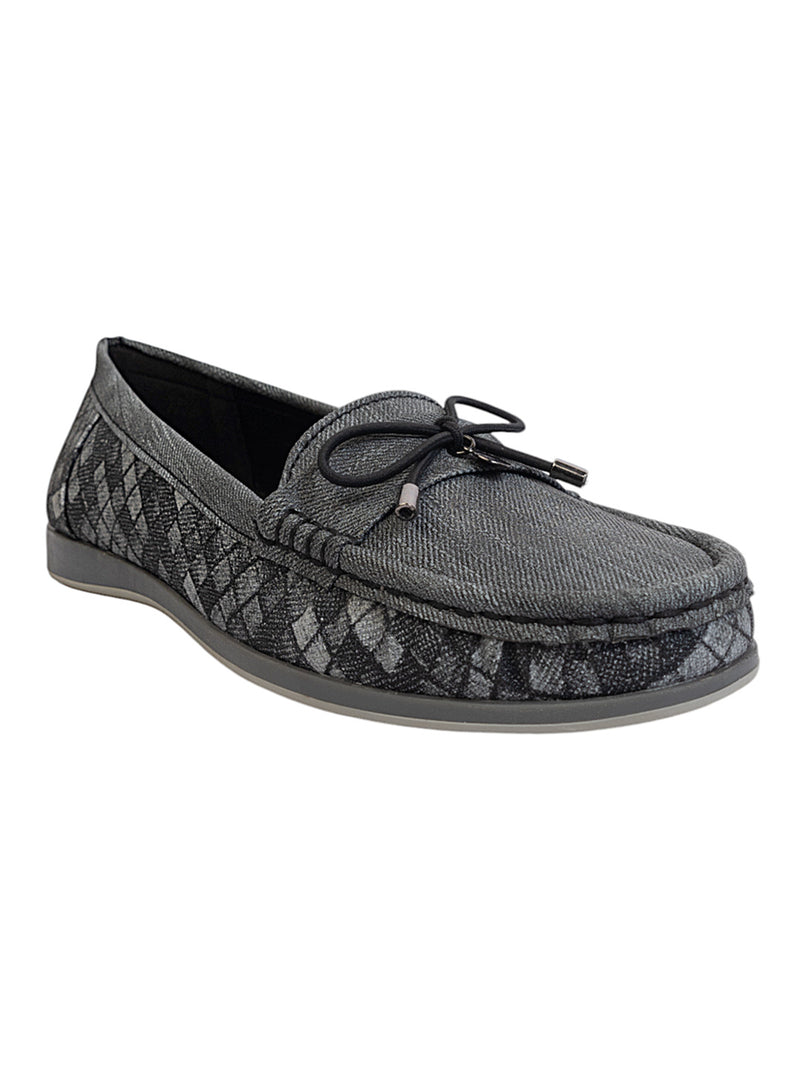 Black Canvas Stylish Loafers (TC-MD-2405-BLK)
