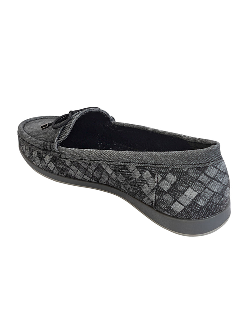 Black Canvas Stylish Loafers (TC-MD-2405-BLK)