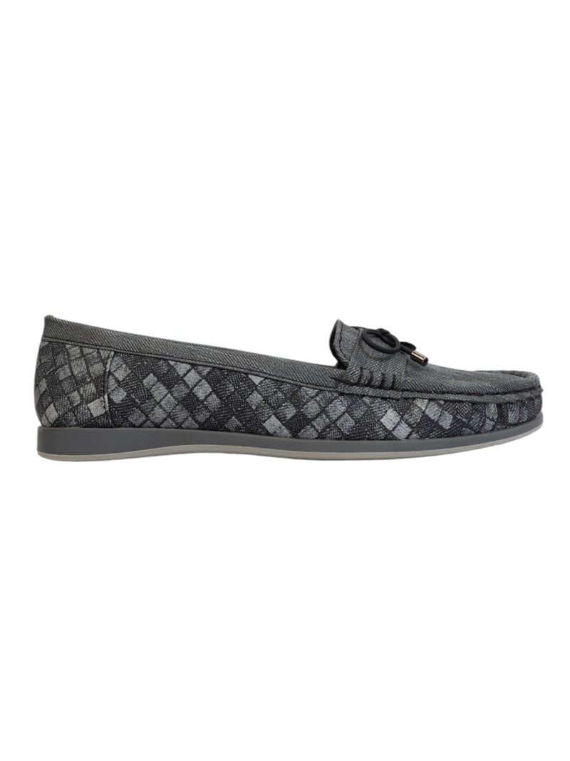 Black Canvas Stylish Loafers (TC-MD-2405-BLK)