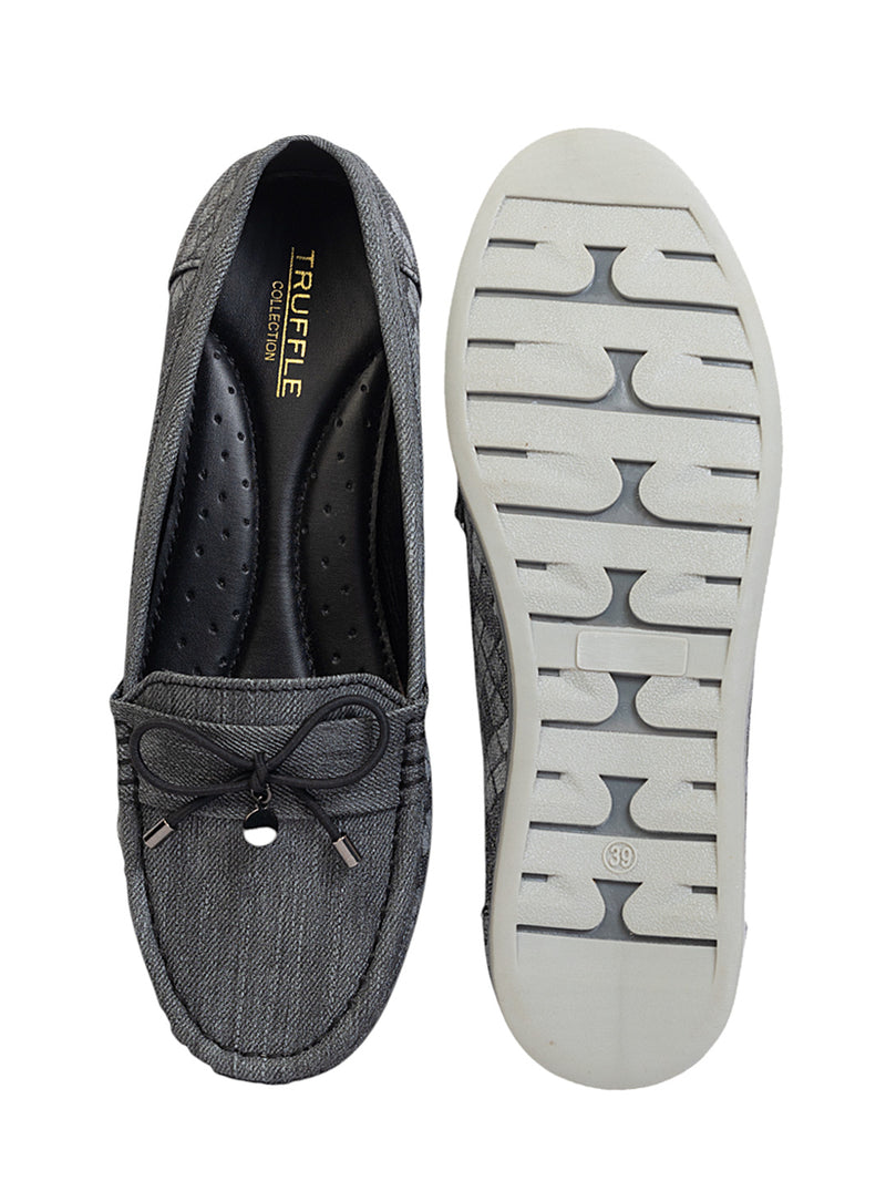 Black Canvas Stylish Loafers (TC-MD-2405-BLK)