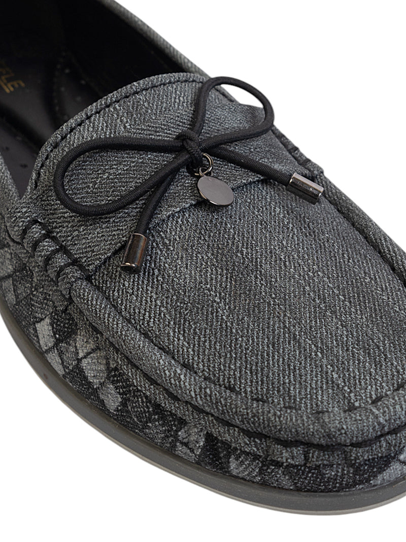 Black Canvas Stylish Loafers (TC-MD-2405-BLK)