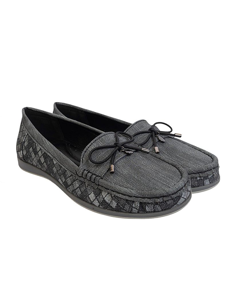 Black Canvas Stylish Loafers (TC-MD-2405-BLK)