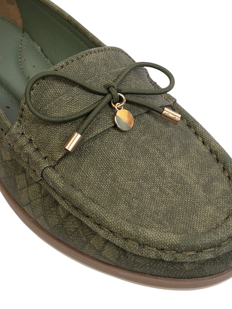 Khaki Canvas Stylish Loafers (TC-MD-2405-KHA)