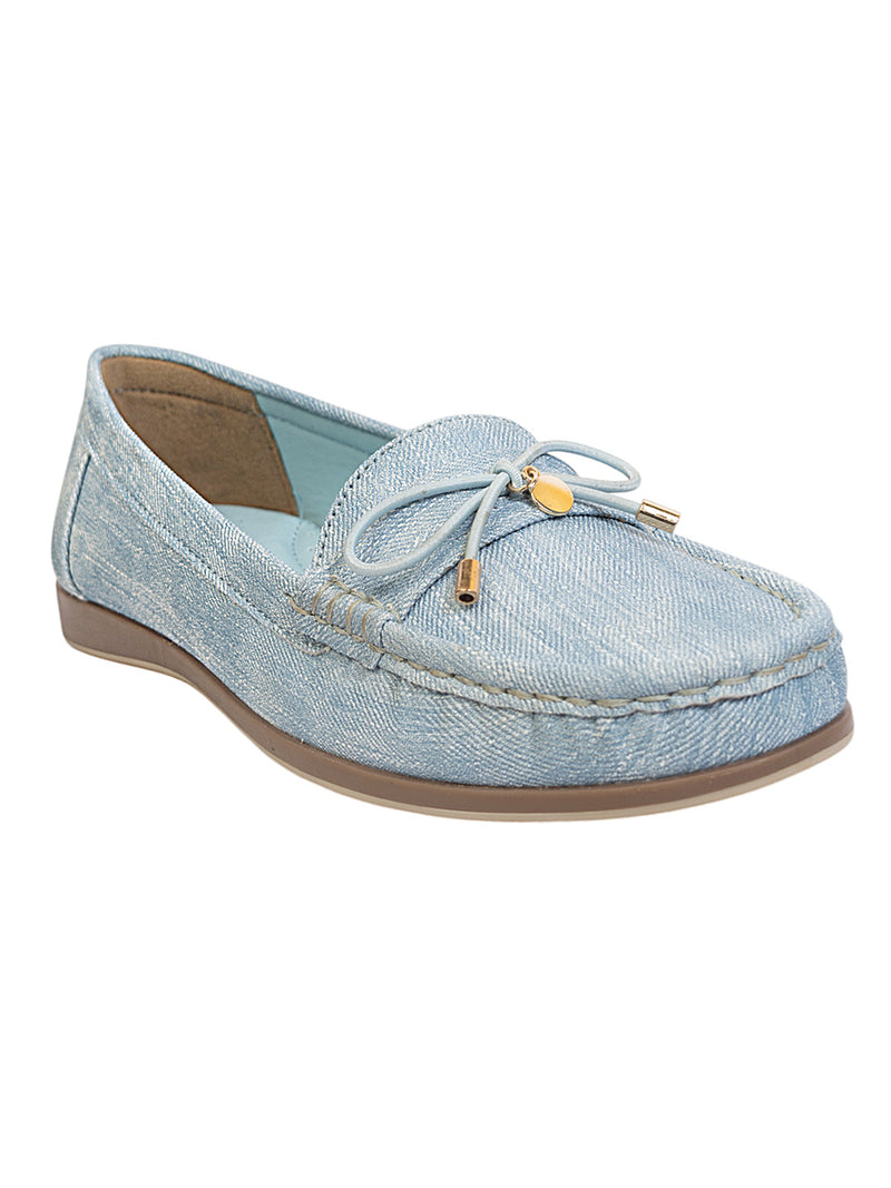 Light Denim Blue Canvas Stylish Loafers (TC-MD-2405-LDBLU)