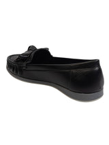 Black Synthetic Leather Stylish Loafers (TC-MD-2406-BLK)