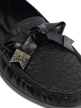 Black Synthetic Leather Stylish Loafers (TC-MD-2406-BLK)