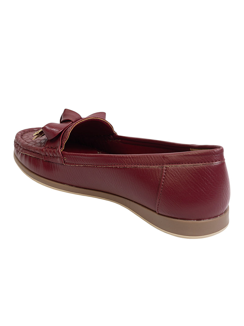 Burgundy Synthetic Leather Stylish Loafers (TC-MD-2406-BUR)