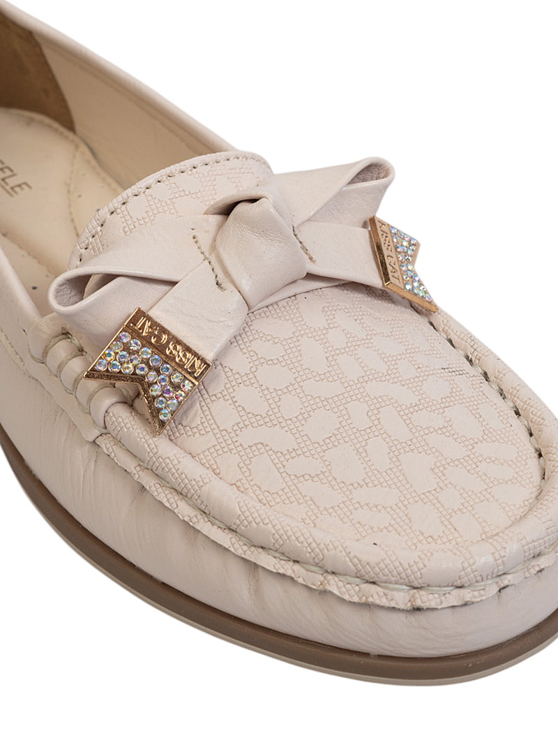 Cream Synthetic Leather Stylish Loafers (TC-MD-2406-CRM)