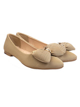 Beige Synthetic Leather Flat Ballerina (TC-MD-2710-BEIG)