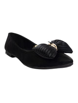 Black Synthetic Leather Flat Ballerina (TC-MD-2710-BLK)