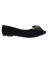 Black Synthetic Leather Flat Ballerina (TC-MD-2710-BLK)