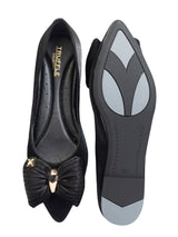 Black Synthetic Leather Flat Ballerina (TC-MD-2710-BLK)