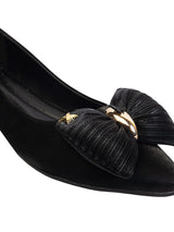Black Synthetic Leather Flat Ballerina (TC-MD-2710-BLK)