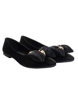 Black Synthetic Leather Flat Ballerina (TC-MD-2710-BLK)