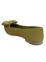 Olive Green Synthetic Leather Flat Ballerina (TC-MD-2710-OLI)