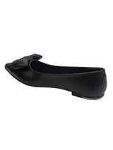Black Synthetic Leather Flat Ballerina (TC-MD-301-BLK)