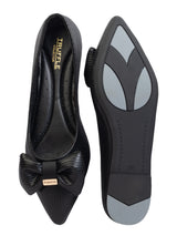 Black Synthetic Leather Flat Ballerina (TC-MD-301-BLK)