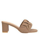 Beige Synthetic Leather Block Heel Sandals (TC-MD-703-BEIG)