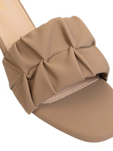 Beige Synthetic Leather Block Heel Sandals (TC-MD-703-BEIG)