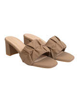 Beige Synthetic Leather Block Heel Sandals (TC-MD-703-BEIG)