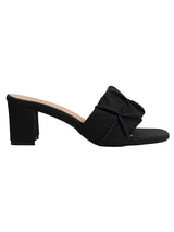 Black Synthetic Leather Block Heel Sandals (TC-MD-703-BLK)