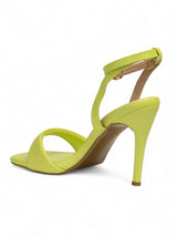 Neon Green Synthetic Leather Buckle Stiletto Heel Sandals (TC-MD107-NGRN)