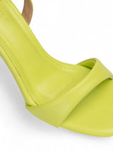 Neon Green Synthetic Leather Buckle Stiletto Heel Sandals (TC-MD107-NGRN)