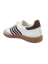 Beige Brown Leather Low Ankle Stylish Sneakers For Men (TC-MENSAM1-BEIBRO)