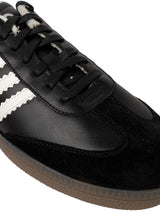 Black White Leather Low Ankle Stylish Sneakers For Men (TC-MENSAM1-BLKWHT)