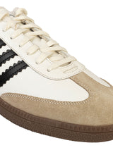 White Black Leather Low Ankle Stylish Sneakers For Men (TC-MENSAM1-WHTBLK)