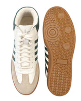 Beige Green Leather High Ankle Stylish Sneakers For Men (TC-MENSAMH1-BEIGRN)