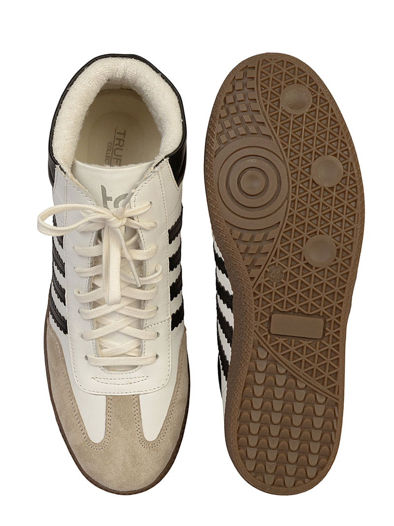 White Black Leather High Ankle Stylish Sneakers For Men (TC-MENSAMH1-WHTBLK)