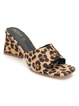 Dark Beige Suede Stylish Slip-On Block Mules (TC-NK-005-DBLEO)