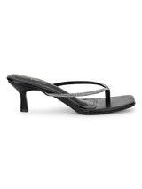 Black PU Diamanté Stiletto Heels (TC-NK-011-BLK)