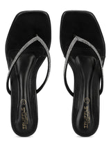 Black PU Diamanté Stiletto Heels (TC-NK-011-BLK)