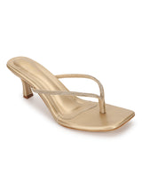 Pale Gold PU Diamanté Stiletto Heels (TC-NK-011-PGLD)