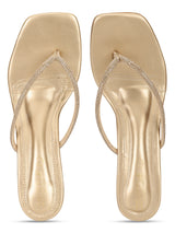 Pale Gold PU Diamanté Stiletto Heels (TC-NK-011-PGLD)