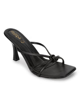 Black PU Slip-On Stiletto Heels (TC-NK-012-BLK)