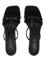 Black PU Slip-On Stiletto Heels (TC-NK-012-BLK)
